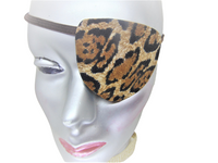 MAN'S HANDMADE EYE PATCH "AFRICAN ANIMAL PRINT"/cotton/eye care/vision ailment aid