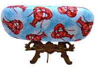 Unisex hard eyeglass case/ Lobster theme/ vision accessory/ bag or purse item/ health & beauty/