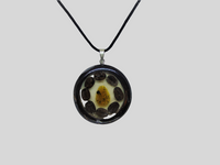 Unisex pendent necklace"SIROCCO"/handmade: amber, coconut, coffee beans/artistic/ONLY 1