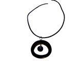 Unisex handmade pendant necklace/ horn with faux leather string/fashion jewelry/bohemian/length 14"