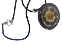 Unisex pendent necklace"SIROCCO"/handmade: amber, coconut, coffee beans/artistic/ONLY 1