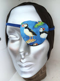 Adult unisex puffin eye patch handmade with 100% cotton. Fashion eye patch health care/vision care/eye care/eye treatments fancy eye patch