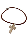 Unisex pendant  piedra de Bobo necklaces, "SACRED CROSS"/  expertly handmade/ hand carved 1/2" thick stone/elaborate work