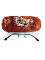 UNISEX HANDMADE HARD EYEGLASSCASE "BENGAL TIGER"/ vision accessory,/dynamic design