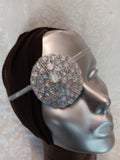 Woman's eye patch "SPARKLING SIRIUS"/ handmade: iridescent gemstones,  tulle fabric/ haute couture/ health & beauty/ vision care-