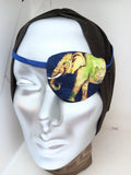 Unisex eye patch "CHARGING ELEPHANT"/ handmade eye patch/fashion eye patch/ fancy eye patch/ medical eye patch/ adult eye patch