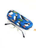 Unisex handmade eyeglass case "THE PUFFINS" hard, sturdy case/ accessory case/ bag or purse item/ vision accessory/ terrific design