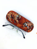 UNISEX HANDMADE HARD EYEGLASSCASE "BENGAL TIGER"/ vision accessory,/dynamic design
