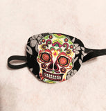 Unisex handmade cotton eye patch/"PSYCHEDELIC SKULL" /health & beauty/ eye care/cataract aid