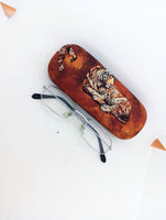 UNISEX HANDMADE HARD EYEGLASSCASE "BENGAL TIGER"/ vision accessory,/dynamic design