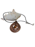 Woman's pendant necklace "SHALIMAR"/ handcrafted; copper, amber/designer styling/ ONLY 1