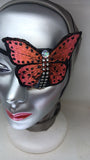 Woman's handmade fashion eye patch "FUSCHIA BUTTERFLY"/ adorned with rhinestones and gemstone/evening wear/eye care/ health & beauty/ONLY 1