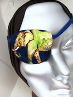 Unisex eye patch "CHARGING ELEPHANT"/ handmade eye patch/fashion eye patch/ fancy eye patch/ medical eye patch/ adult eye patch