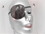 UNISEX HANDMADE EYE PATCH "BLACK MAMBA"/2 STYLES/faux snake skin/vision accessory