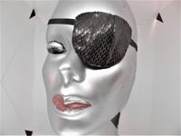 UNISEX HANDMADE EYE PATCH "BLACK MAMBA"/2 STYLES/faux snake skin/vision accessory