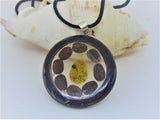 Unisex pendent necklace"SIROCCO"/handmade: amber, coconut, coffee beans/artistic/ONLY 1