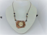 Woman's handcrafted pendant necklace"TSARINA  ANASTASIA"/copper, tiger's eye/ ONLY 1