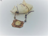 Woman's handcrafted pendant necklace"TSARINA  ANASTASIA"/copper, tiger's eye/ ONLY 1