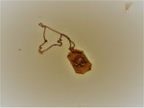 Unisex pendant necklace "VERDUN"/ handcrafted: solid copper, Dominican amber/ONLY 1