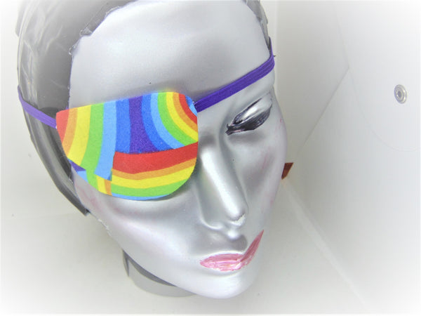 Unisex handmade gay pride eye patch with Rainbow theme /vision care /eye treatments/2 STYLES