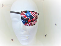 UNISEX EYE PATCH "STARS & STRIPES/ handmade, cataract aid, eye care