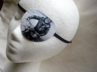 Unisex handmade cotton eye patch/"HIT THE ROAD"/motorcycle theme/eye care/cataract aid