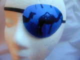 Unisex handmade cotton eye patch, "CAMEL CARAVAN"/vision care/cataract aid/eye care/desert theme