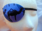 Unisex handmade cotton eye patch, "CAMEL CARAVAN"/vision care/cataract aid/eye care/desert theme