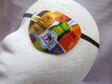 Men's handmade eye patch, "Beer, Beer, Beer"/ vision aid, eye care/ cataract aid/