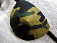 Men's eye patch/CAMOUFLAGE motif/ handmade: 2 STYLES/vision aid/cataract aid/2 STYLES