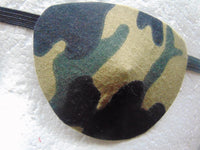 Men's eye patch/CAMOUFLAGE motif/ handmade: 2 STYLES/vision aid/cataract aid/2 STYLES