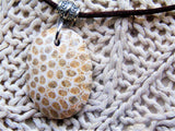 woman's handmade necklace/radiolaria stone