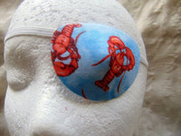 Adult unisex handmade eye patch/ LOBSTER theme/ cataract aid/ health & beauty/blind eye aid