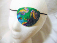 Child's handmade eye patch/ SEAHORSE THEME/ vision care/ blind eye aid/ eye care/ eye treatment/