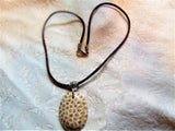 woman's handmade necklace/radiolaria stone