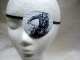 Unisex handmade cotton eye patch/"HIT THE ROAD"/motorcycle theme/eye care/cataract aid